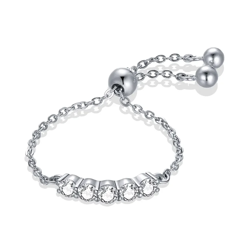(image for) Pandora Style Silver Chain Open Ring - SCR699