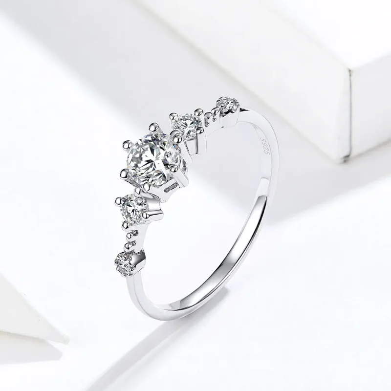 (image for) Pandora Style Silver Cherise Ring - SCR568 - View 3