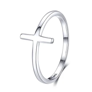 (image for) Pandora Style Silver Cross Ring - SCR562