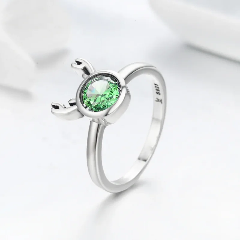 (image for) Pandora Style Silver Cute Antlers Ring - SCR244 - View 3