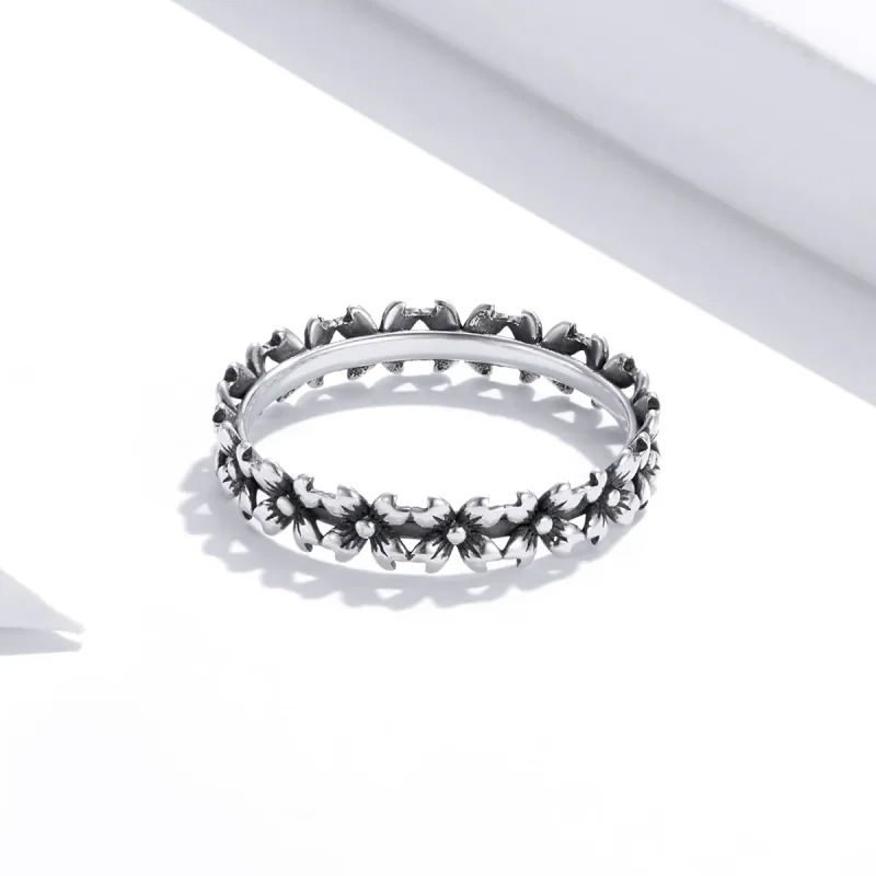 (image for) Pandora Style Silver Daisy Chain Ring - SCR724 - View 2