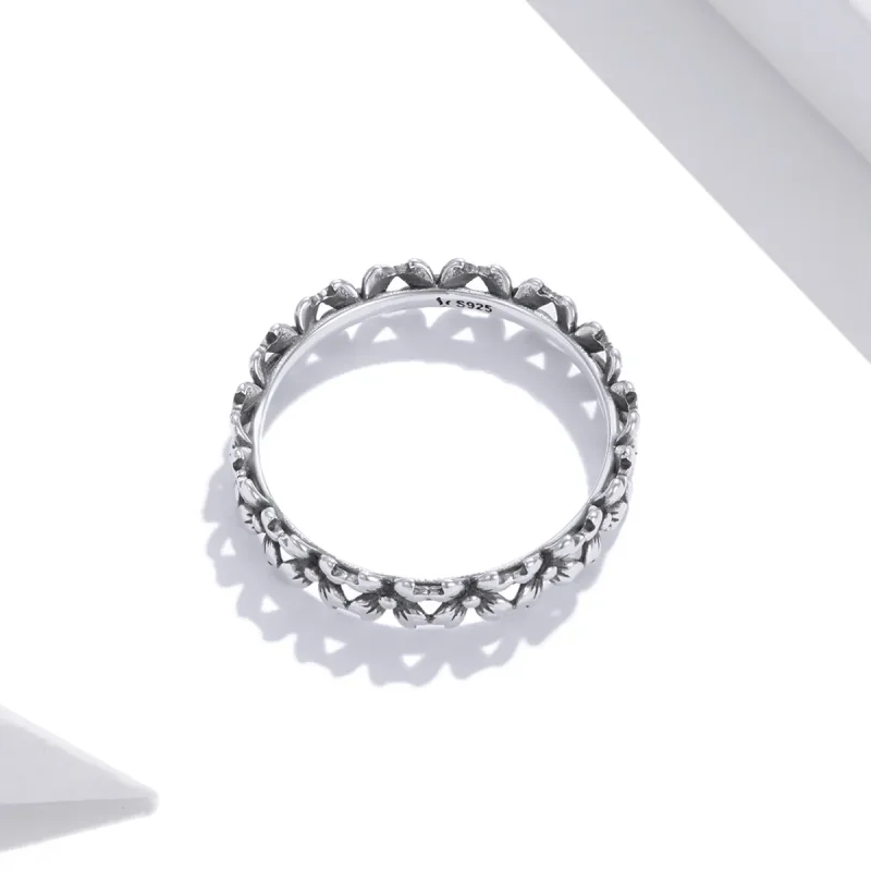 (image for) Pandora Style Silver Daisy Chain Ring - SCR724 - View 3