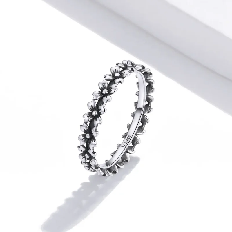 (image for) Pandora Style Silver Daisy Chain Ring - SCR724 - View 4