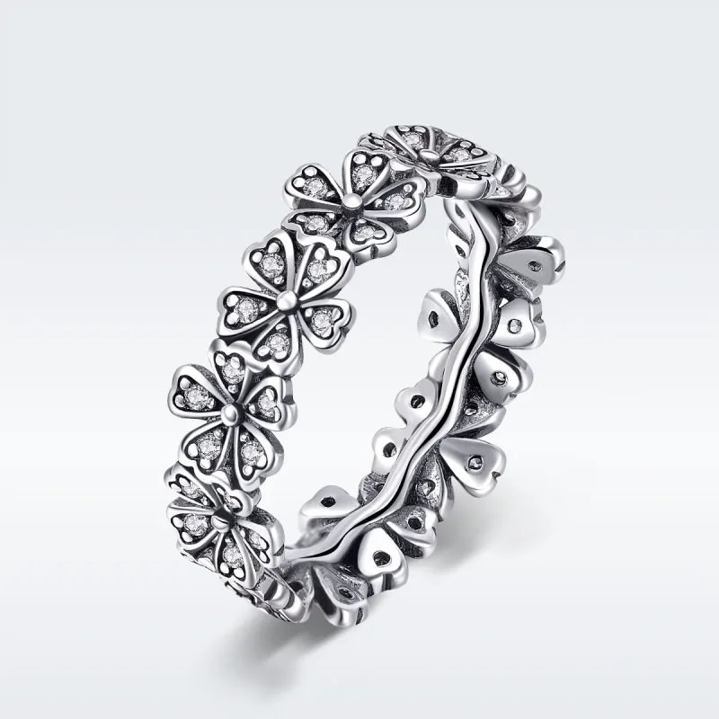 (image for) Pandora Style Silver Daisy Flower Ring - SCR397