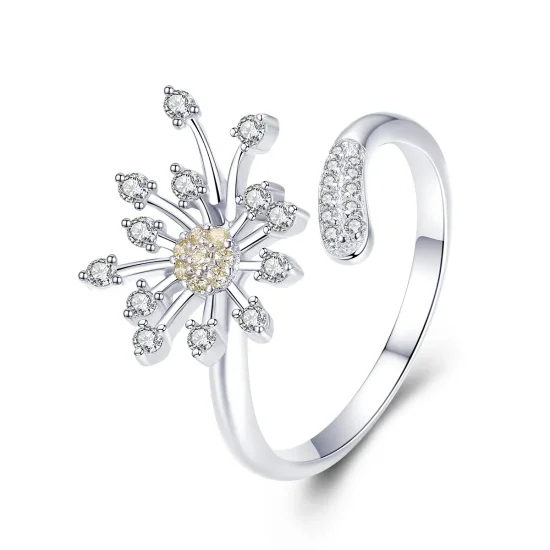 (image for) Pandora Style Silver Dandelion Love Ring - SCR471