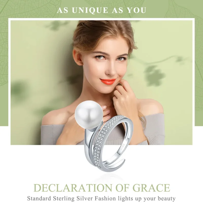 (image for) Pandora Style Silver Declaration of Grace Ring - SCR231 - View 2