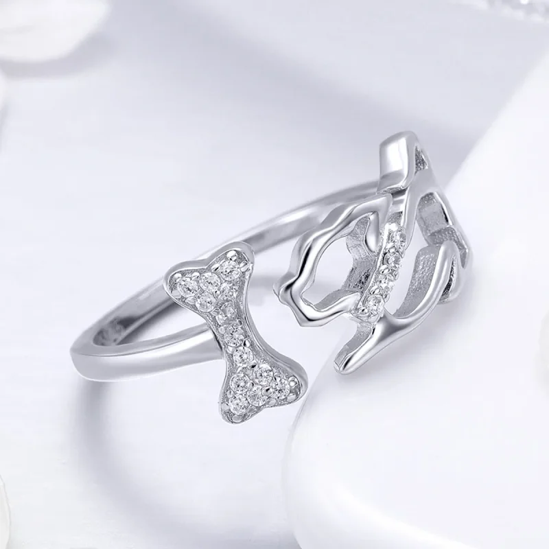 (image for) Pandora Style Silver Dog's Company Ring - SCR416 - View 4