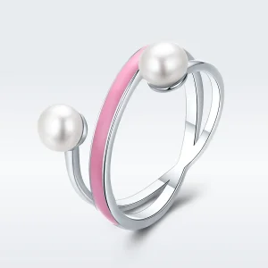 (image for) Pandora Style Silver Elegant Geometry Ring - SCR234