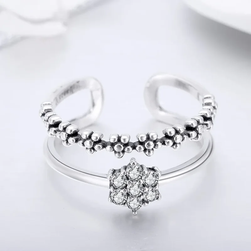 (image for) Pandora Style Silver Elegant Temperament Ring - SCR428 - View 2