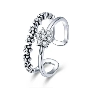 (image for) Pandora Style Silver Elegant Temperament Ring - SCR428