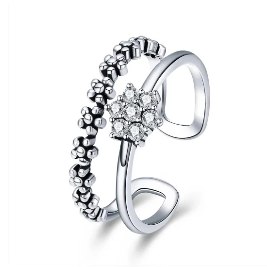 (image for) Pandora Style Silver Elegant Temperament Ring - SCR428