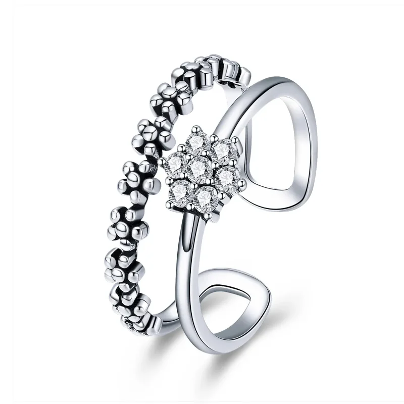 (image for) Pandora Style Silver Elegant Temperament Ring - SCR428