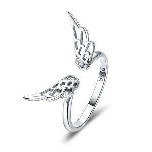 (image for) Pandora Style Silver Elf Wings Ring - SCR457