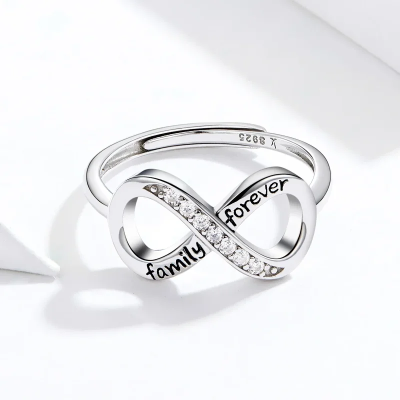 (image for) Pandora Style Silver Endless Love Open Ring - SCR579 - View 3