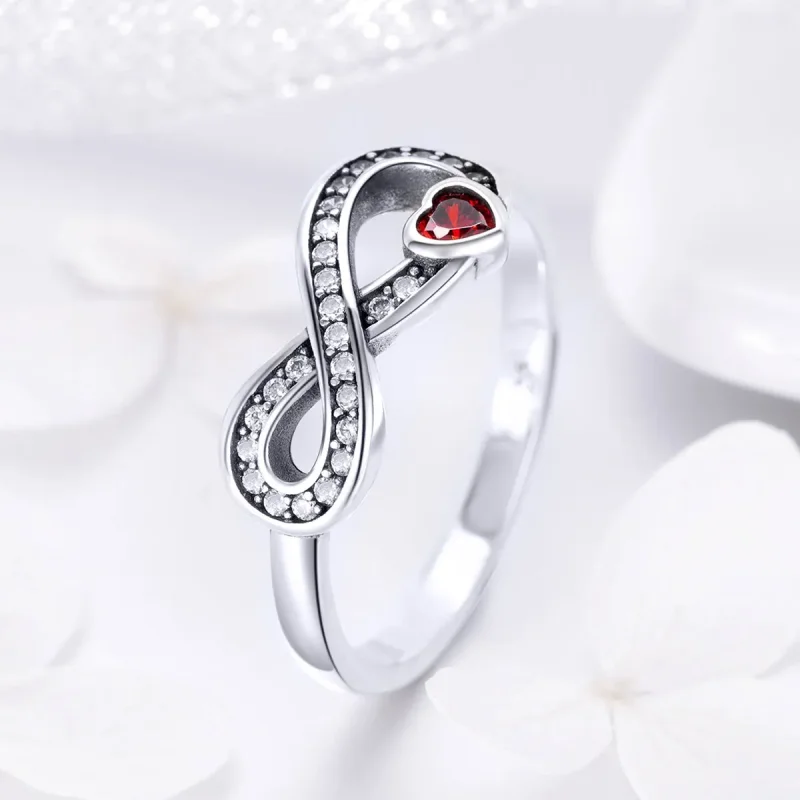 (image for) Pandora Style Silver Enduring Heart Ring - SCR415 - View 2