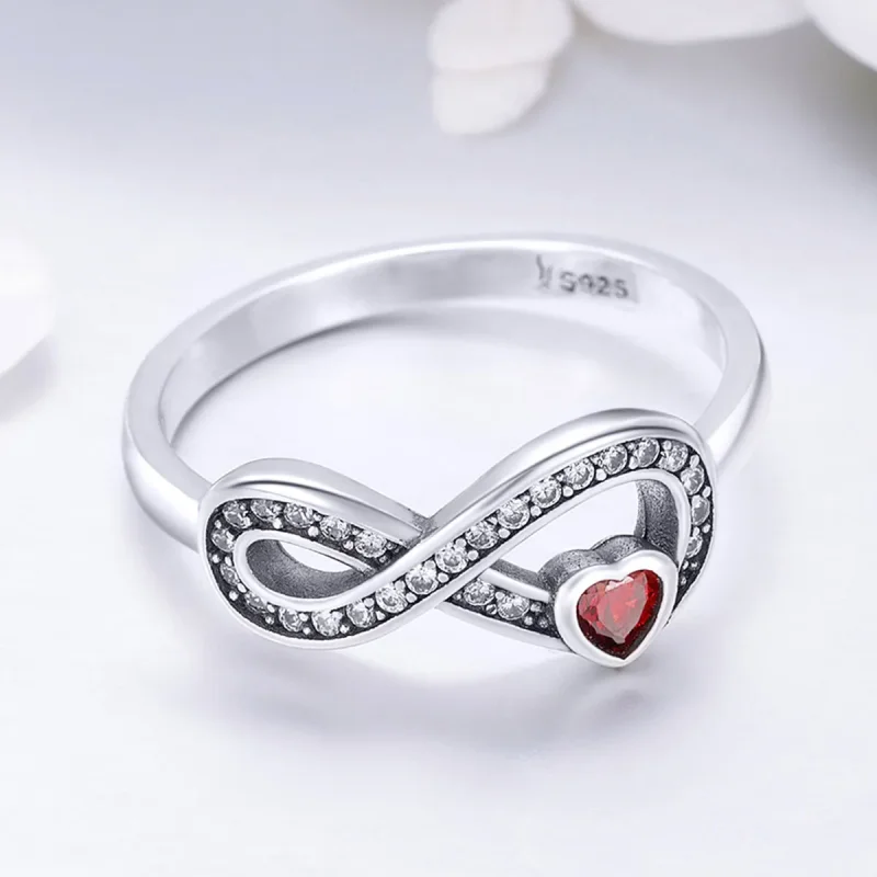 (image for) Pandora Style Silver Enduring Heart Ring - SCR415 - View 4