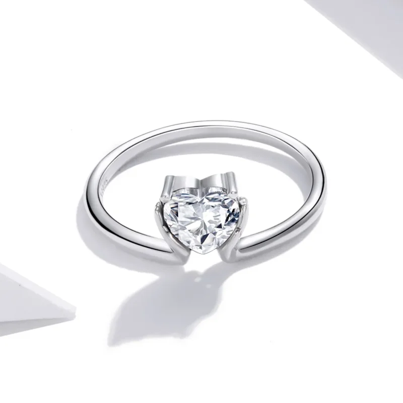 (image for) Pandora Style Silver Engagements Ring - SCR729 - View 4