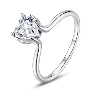 (image for) Pandora Style Silver Engagements Ring - SCR729