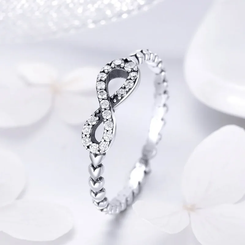 (image for) Pandora Style Silver Eternal Heart Ring - SCR414 - View 2