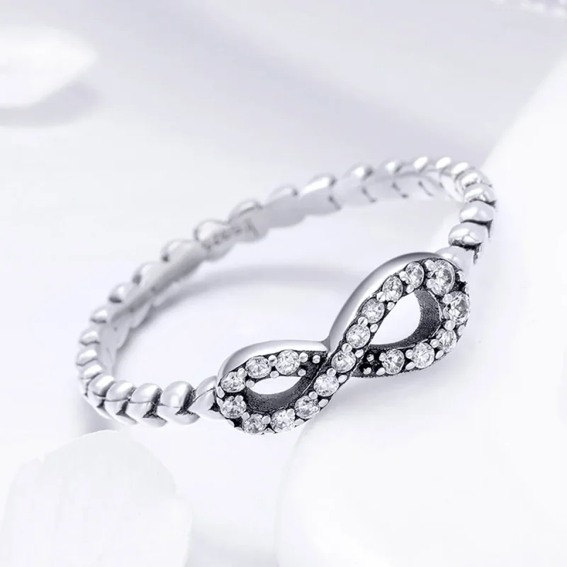 (image for) Pandora Style Silver Eternal Heart Ring - SCR414 - View 3