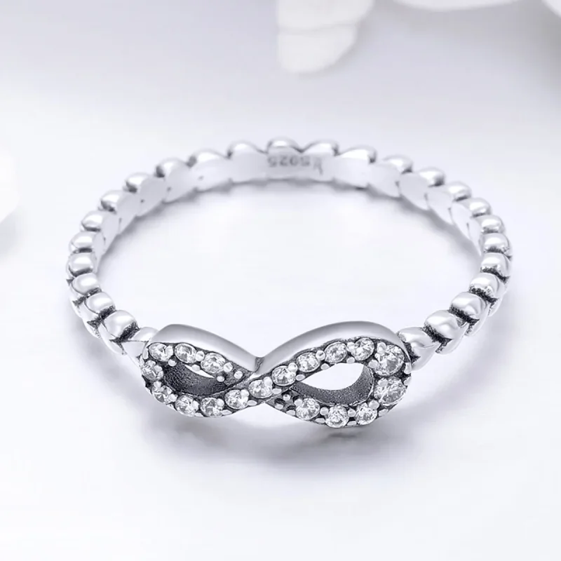 (image for) Pandora Style Silver Eternal Heart Ring - SCR414 - View 4