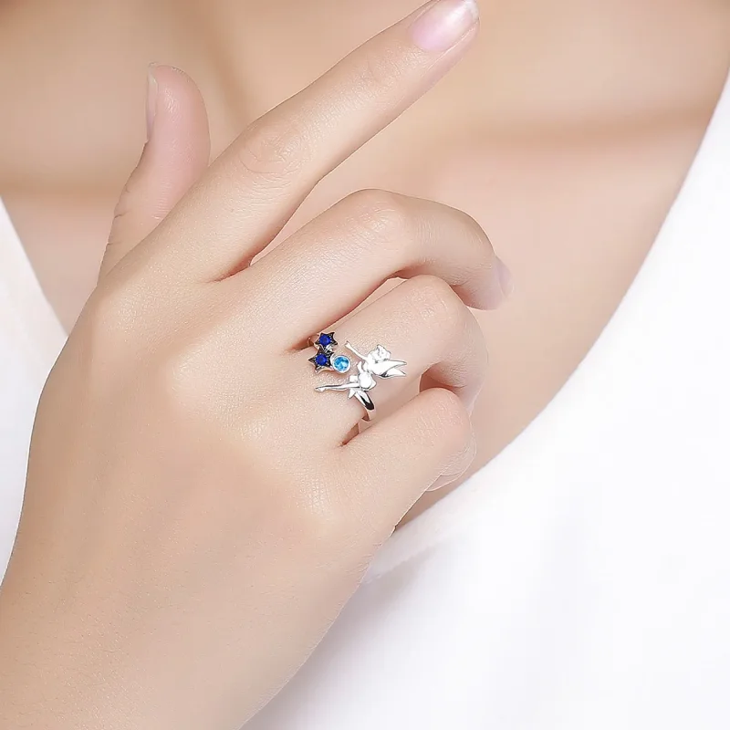 (image for) Pandora Style Silver Fairy of Night Ring - SCR349 - View 4