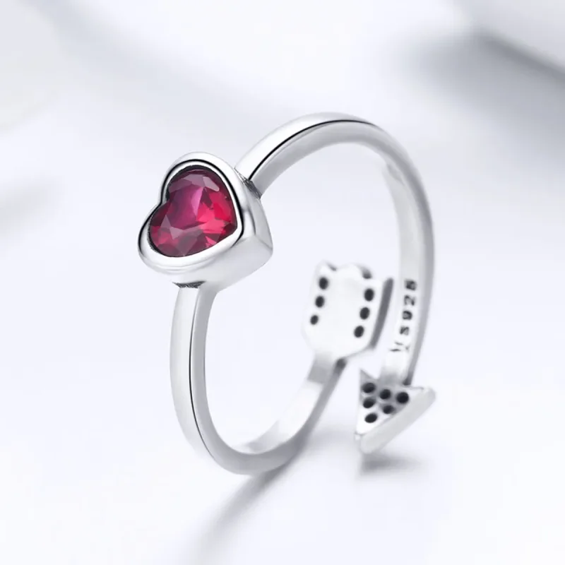 (image for) Pandora Style Silver Fall In Love Ring - SCR436 - View 2