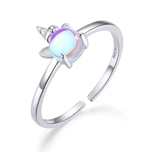 (image for) Pandora Style Silver Fancy Unicorn Open Ring - SCR642