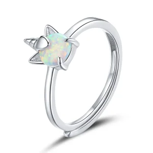 (image for) Pandora Style Silver Fantasy Unicorn Open Ring - SCR684