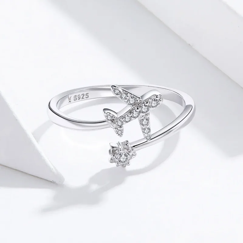 (image for) Pandora Style Silver Faraway Open Ring - SCR623 - View 2