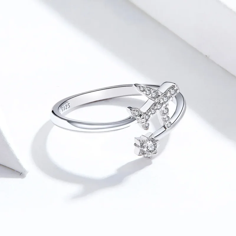 (image for) Pandora Style Silver Faraway Open Ring - SCR623 - View 3