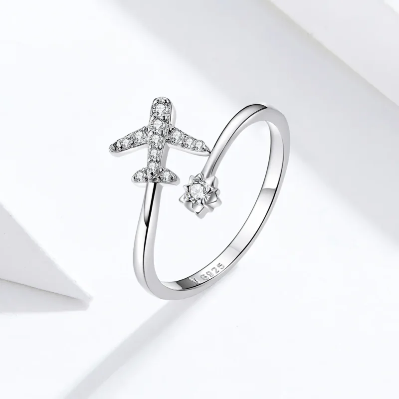 (image for) Pandora Style Silver Faraway Open Ring - SCR623 - View 4