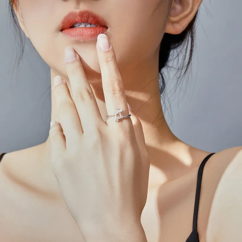 (image for) Pandora Style Silver Faraway Open Ring - SCR623 - View 7