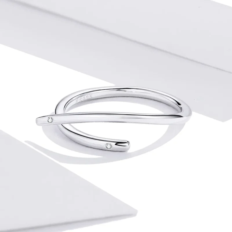 (image for) Pandora Style Silver Finger Heart Open Ring - SCR653 - View 4