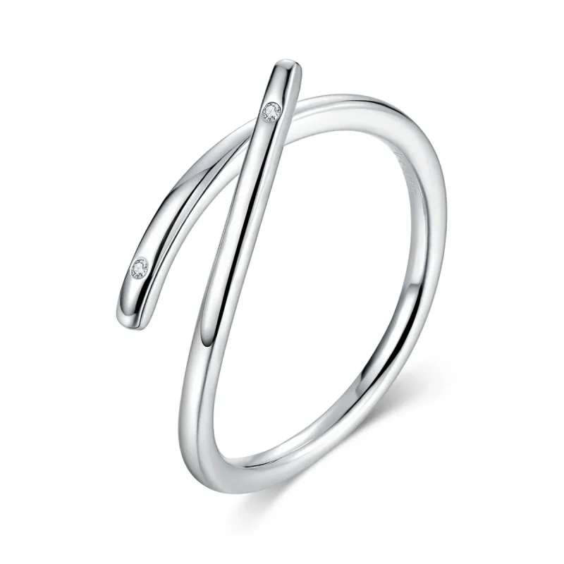 (image for) Pandora Style Silver Finger Heart Open Ring - SCR653