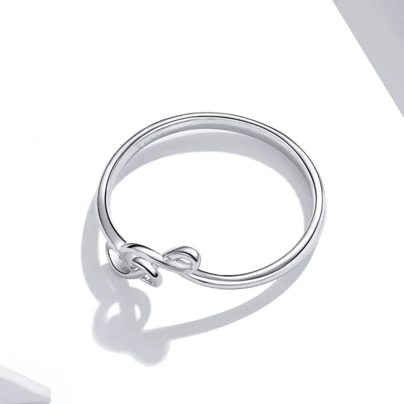 (image for) Pandora Style Silver Flowing Note Ring - SCR727 - View 3