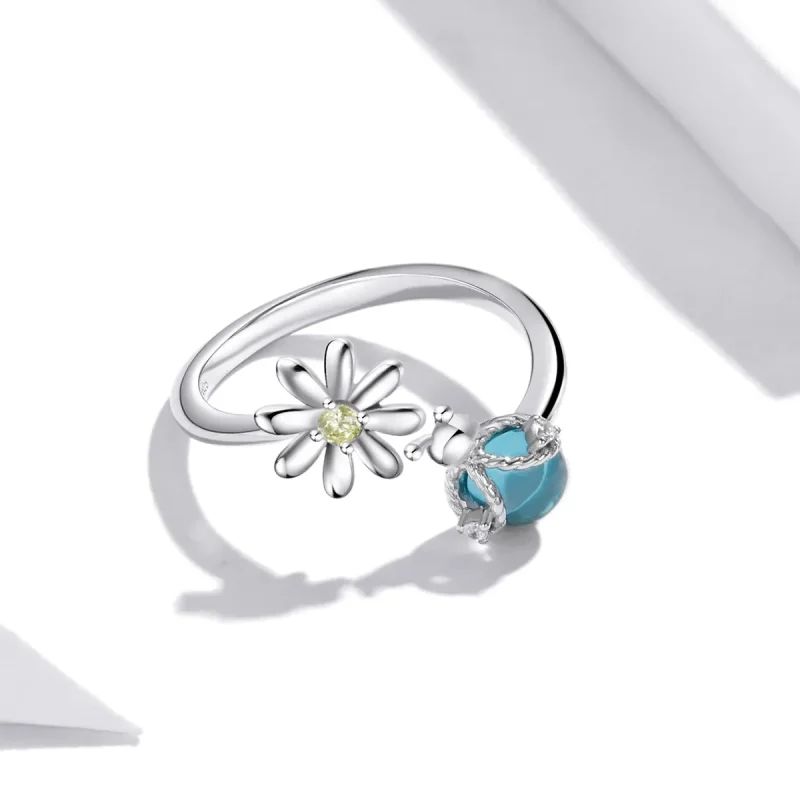(image for) Pandora Style Silver Garden Open Ring - SCR726 - View 3