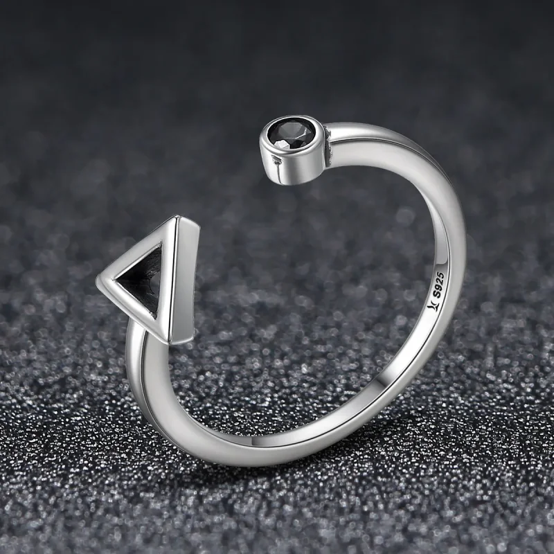 (image for) Pandora Style Silver Geometric Movement Ring - SCR144 - View 3