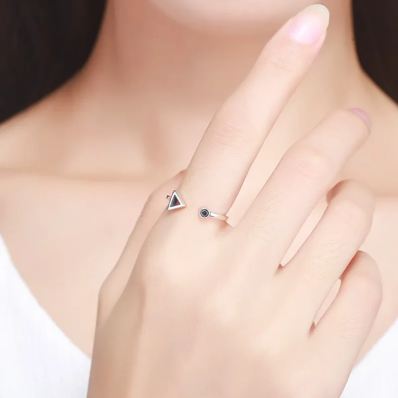 (image for) Pandora Style Silver Geometric Movement Ring - SCR144 - View 5