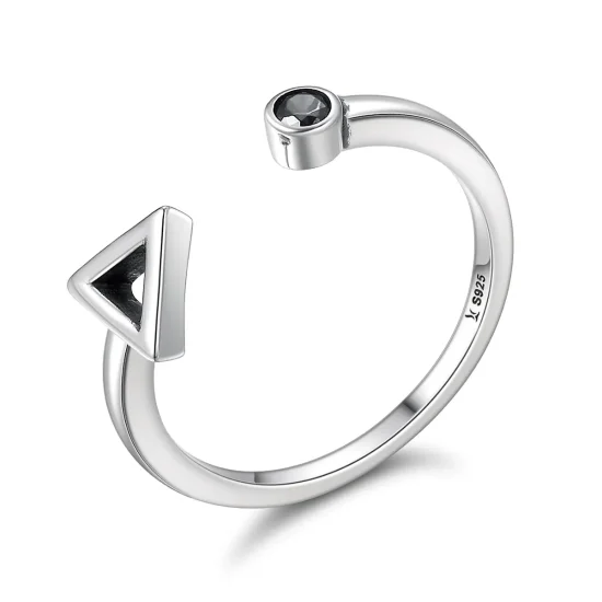 (image for) Pandora Style Silver Geometric Movement Ring - SCR144
