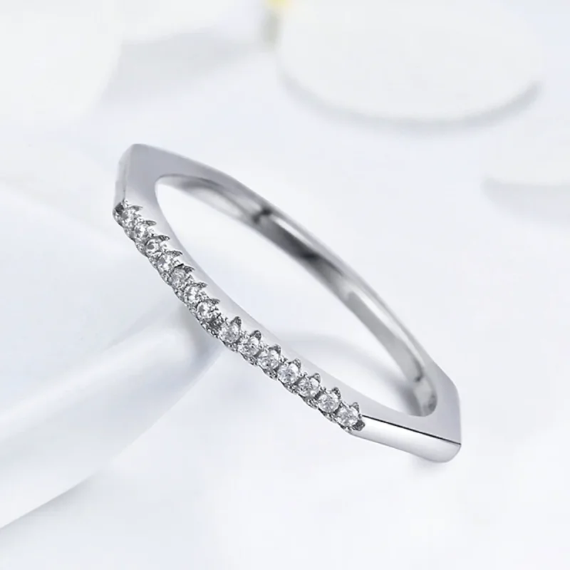 (image for) Pandora Style Silver Geometry Ring - SCR045 - View 4