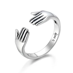 (image for) Pandora Style Silver Give Me A Hug Ring - SCR136