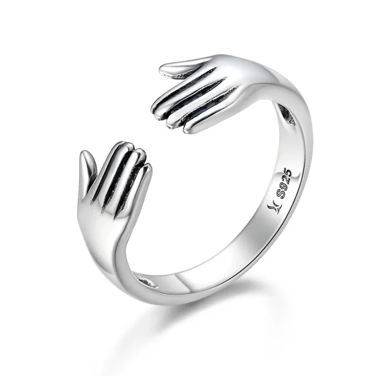 (image for) Pandora Style Silver Give Me A Hug Ring - SCR136