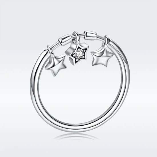 (image for) Pandora Style Silver Guardian Stars Ring - SCR406