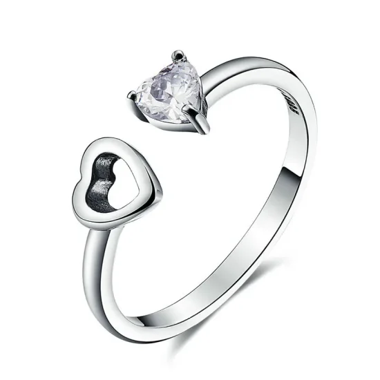 (image for) Pandora Style Silver Heart and Soul Ring - SCR073