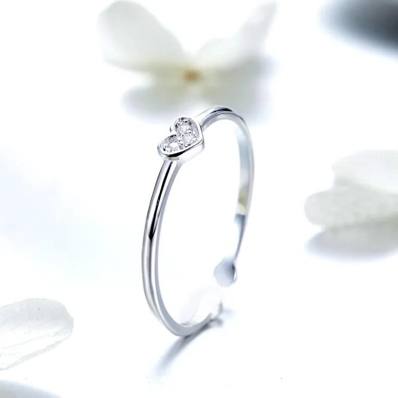 (image for) Pandora Style Silver Heart of Lady Ring - SCR491 - View 2