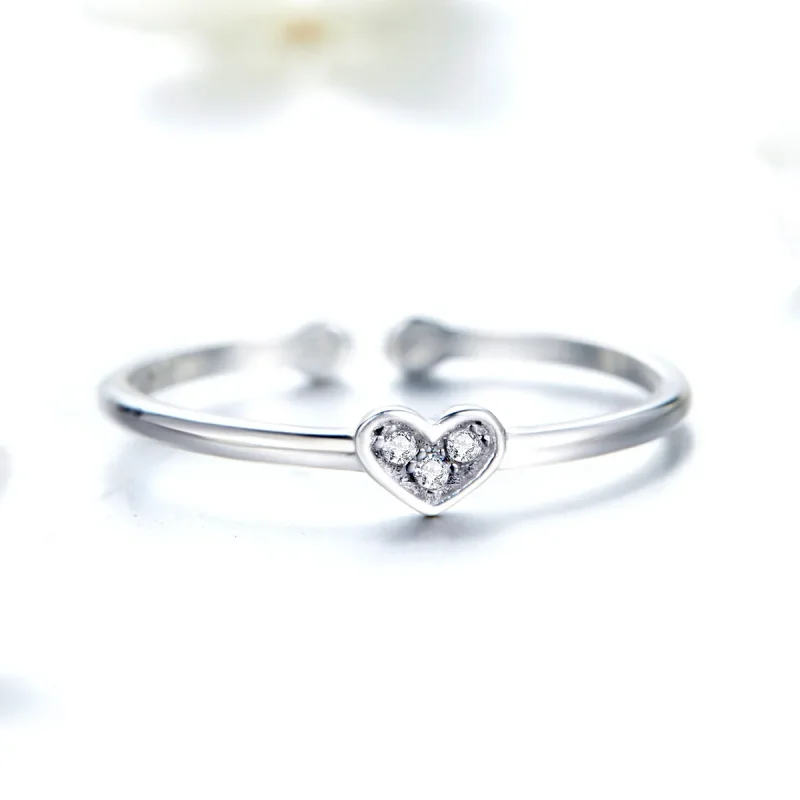 (image for) Pandora Style Silver Heart of Lady Ring - SCR491 - View 3