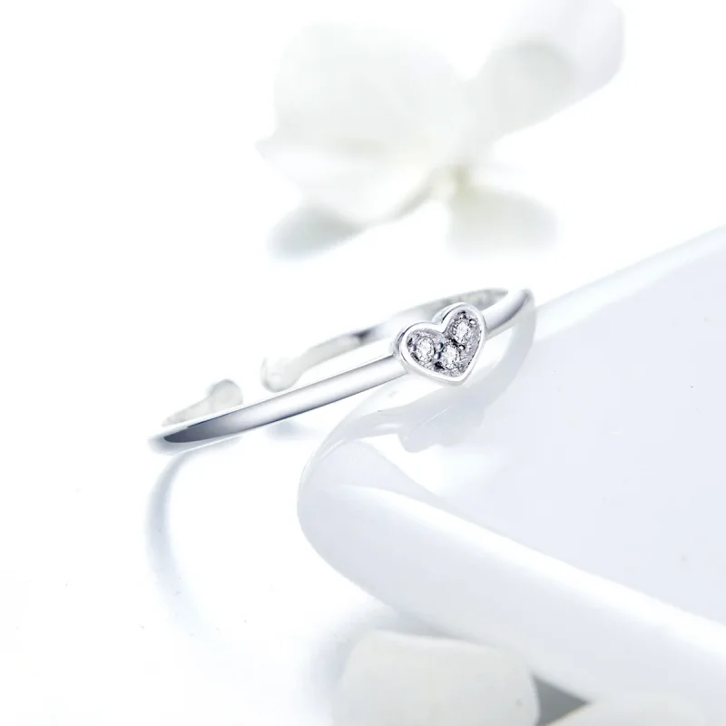 (image for) Pandora Style Silver Heart of Lady Ring - SCR491 - View 4