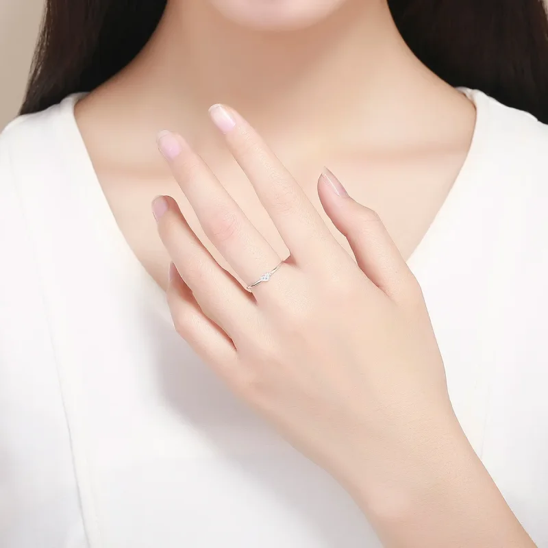(image for) Pandora Style Silver Heart of Lady Ring - SCR491 - View 5