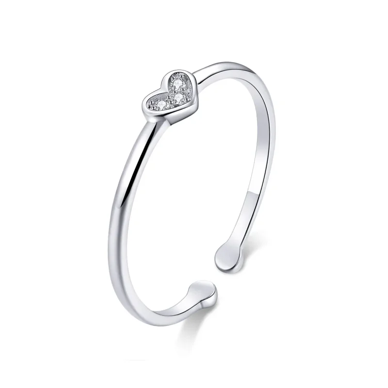 (image for) Pandora Style Silver Heart of Lady Ring - SCR491